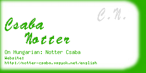 csaba notter business card